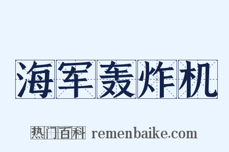 海军轰炸机是什么意思的图片
